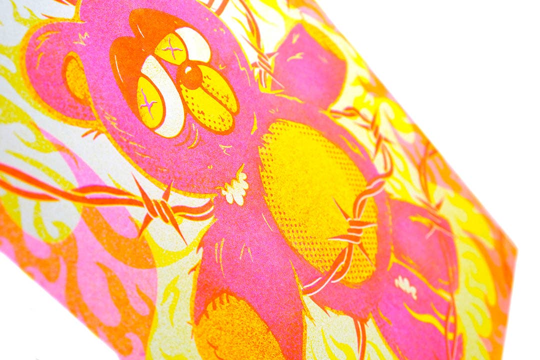 Day Off Ltd. - Wholesale Art Print - Deady Bear Riso Print2