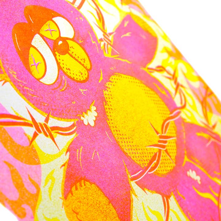 Day Off Ltd. - Wholesale Art Print - Deady Bear Riso Print2