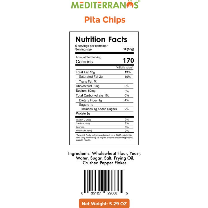 Mediterranos - Wholesale Chips - Pita Chips- Spicy1