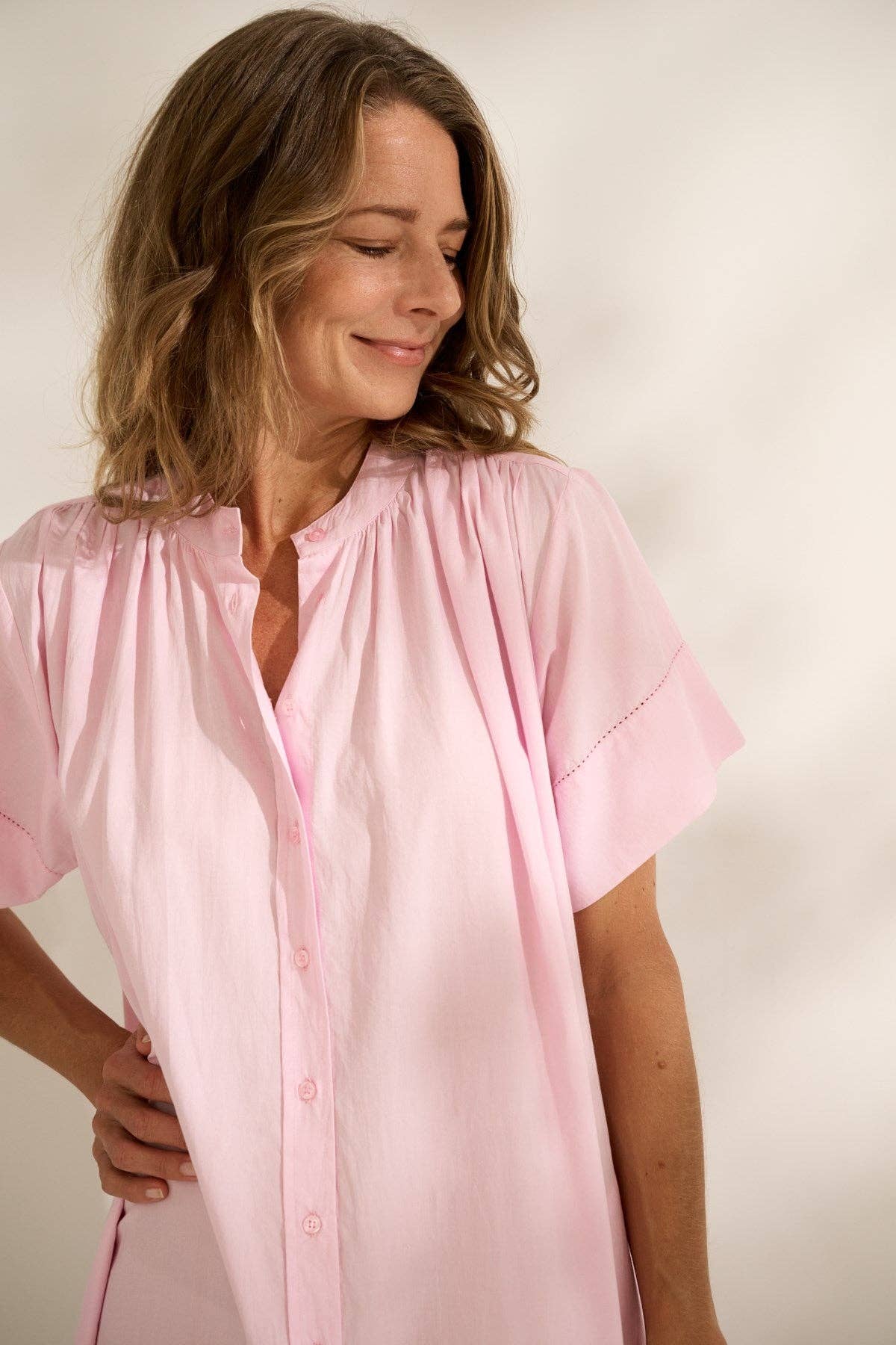 light pink june shirtdress chambray for wholesale on Faire5