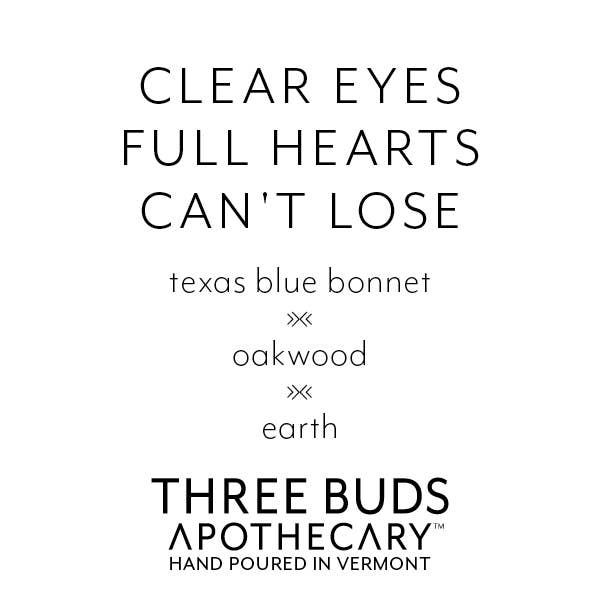 Three Buds Apothecary - Wholesale Jar/Filled Candle - Clear Eyes Full Hearts /  Friday Night Lights Soy Candle1