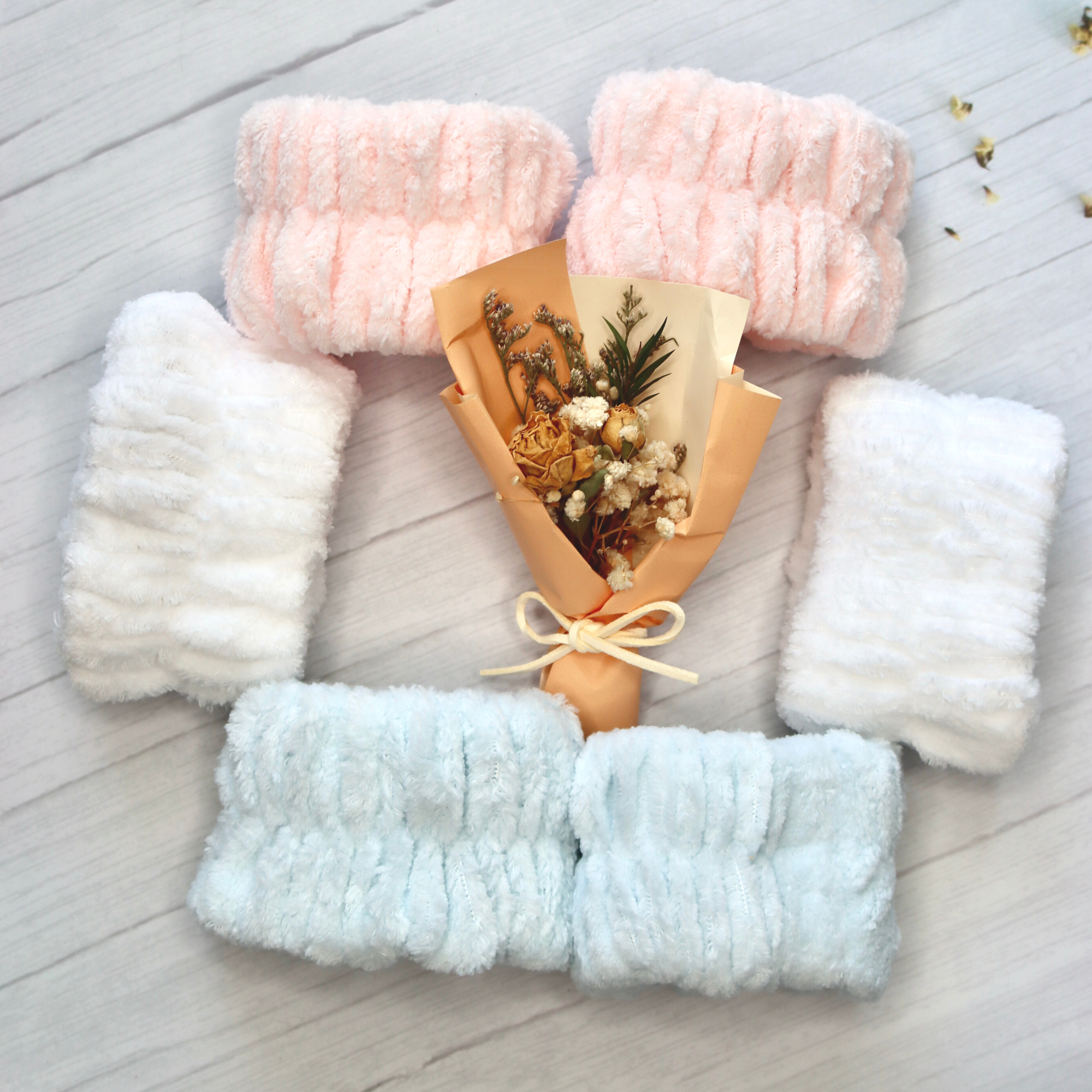 DrifWoo - Wholesale Spa Headband - Microfiber Spa Wristband & Headband Set, Face Wash 2 Pairs8