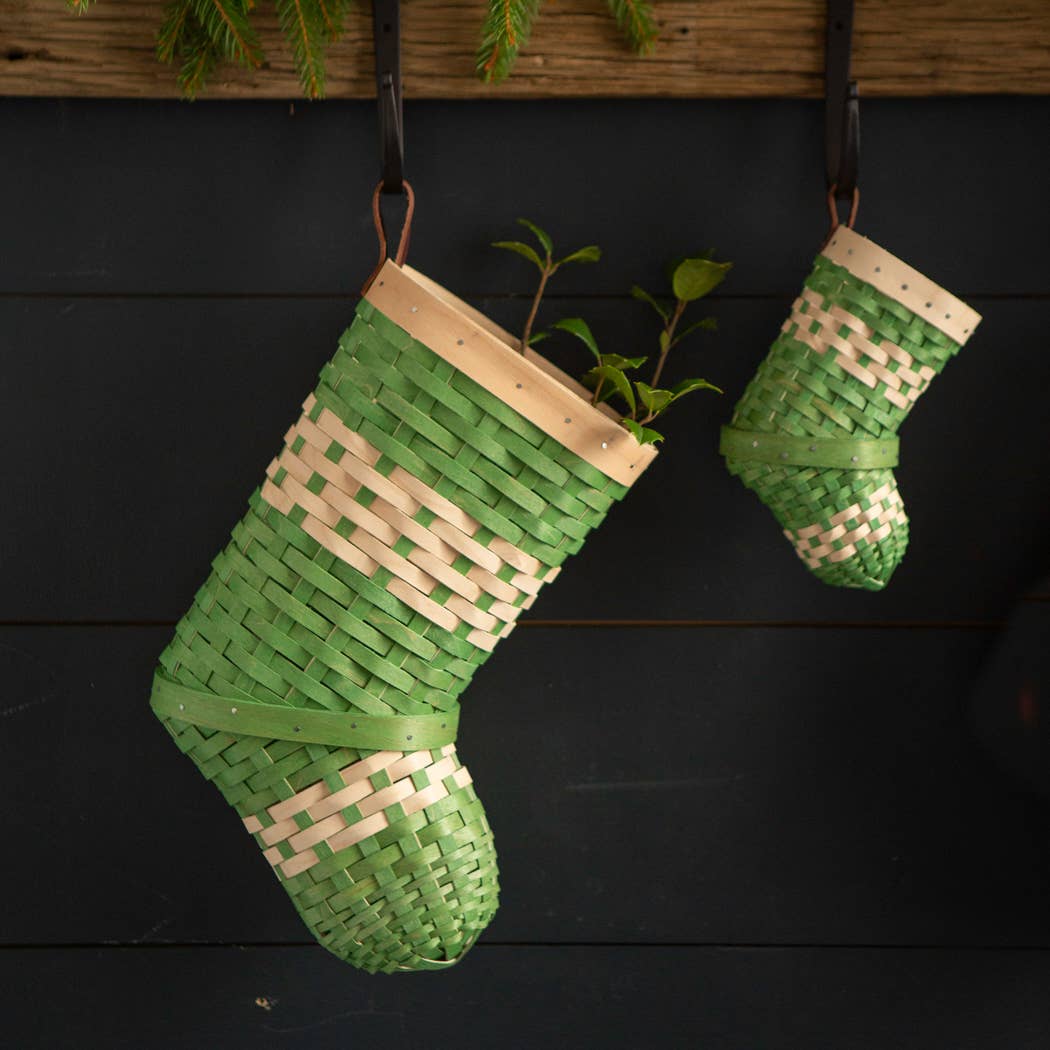 Woven America - Wholesale Basket - Christmas Stocking Holiday Basket | Little2