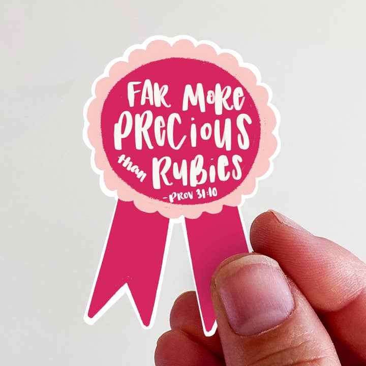 Kingfolk Co – wholesale Klistermärke – Långt mer dyrbara än rubiner band Vinyl klistermärke0