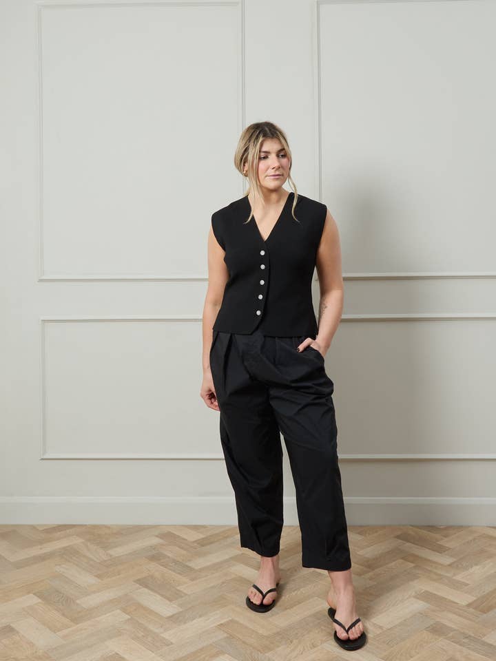 CHALK UK Ltd - Wholesale Suit Vest - Women's - Peta Waistcoat | Black