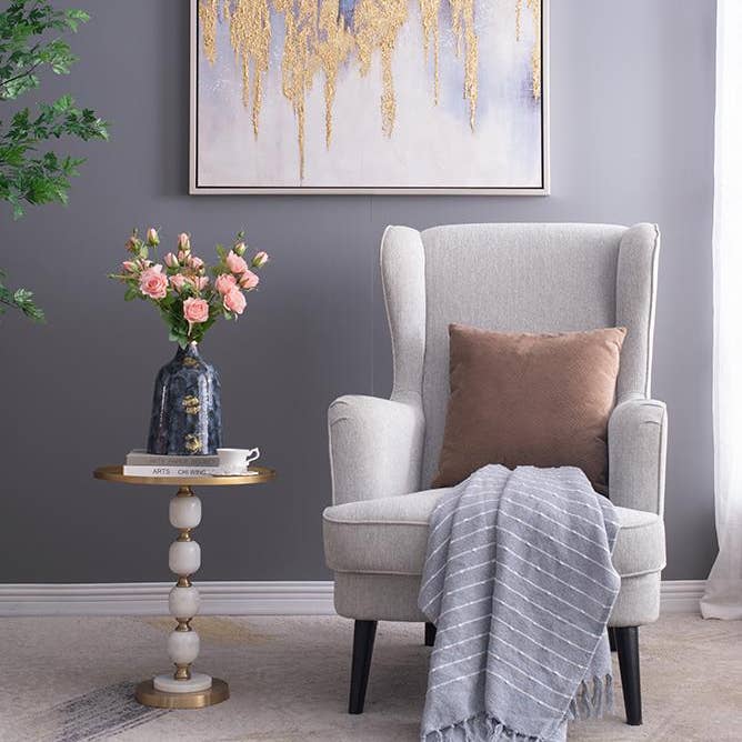 A&B Home Group Inc. - Wholesale Side Table - D16x20" Round Side Table w/ Marble Stand & Pedestal Base8