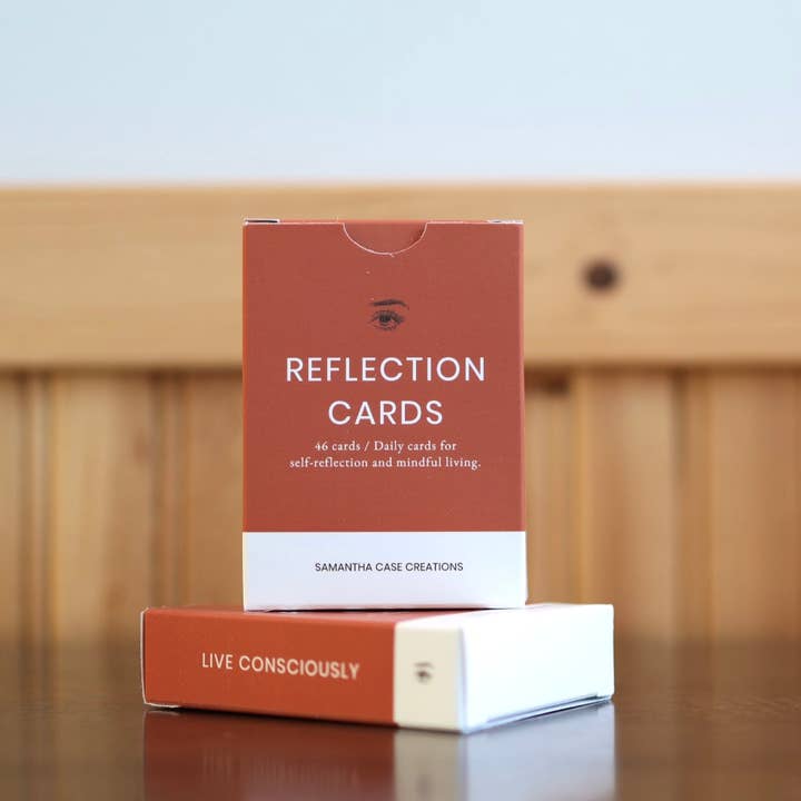 Reflection Card Deck: dagelijkse kaarten voor zelfreflectie en mindfulness voor wholesale door Samantha Case Creations