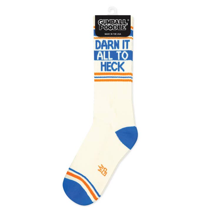 Gumball Poodle - Wholesale Socks - Unisex - Darn It All To Heck Gym Crew Scoks