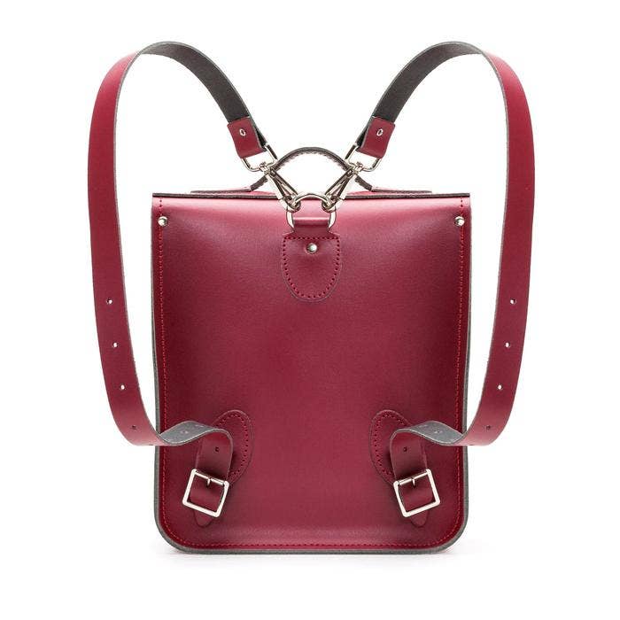 Zatchels - Vente Sac à dos – femme - Sac à dos de ville en cuir fait main - Oxblood - Petit2