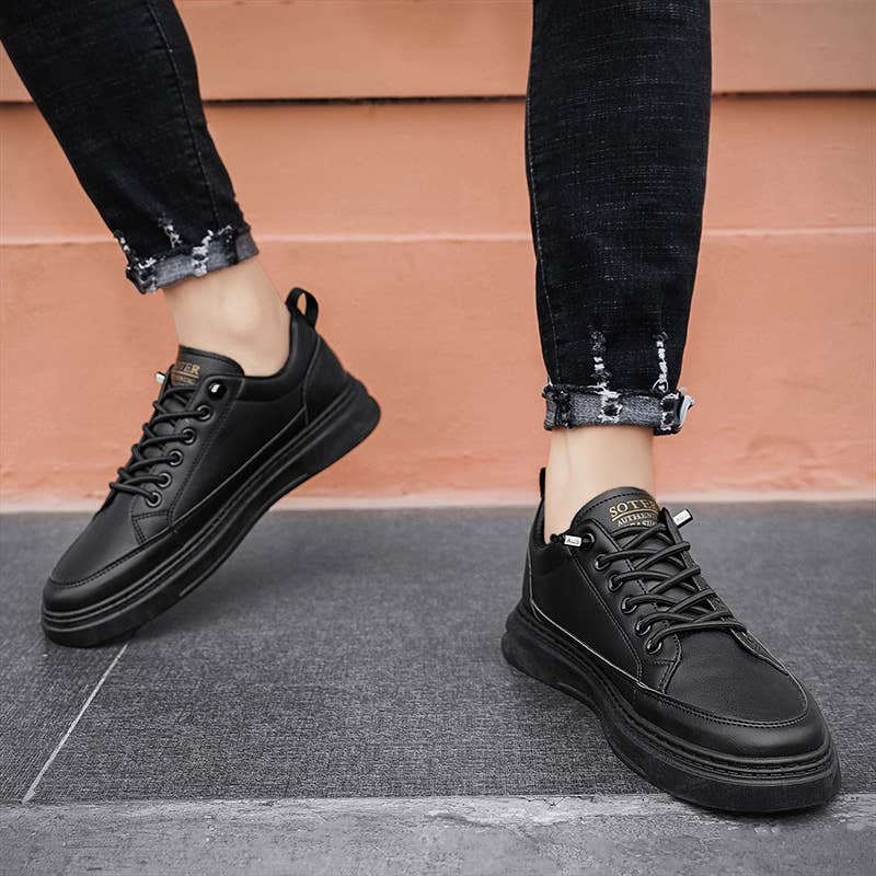 Calseosvic - Wholesale Lifestyle trainers – Men′s - Black versatile men's skate shoes cheap4