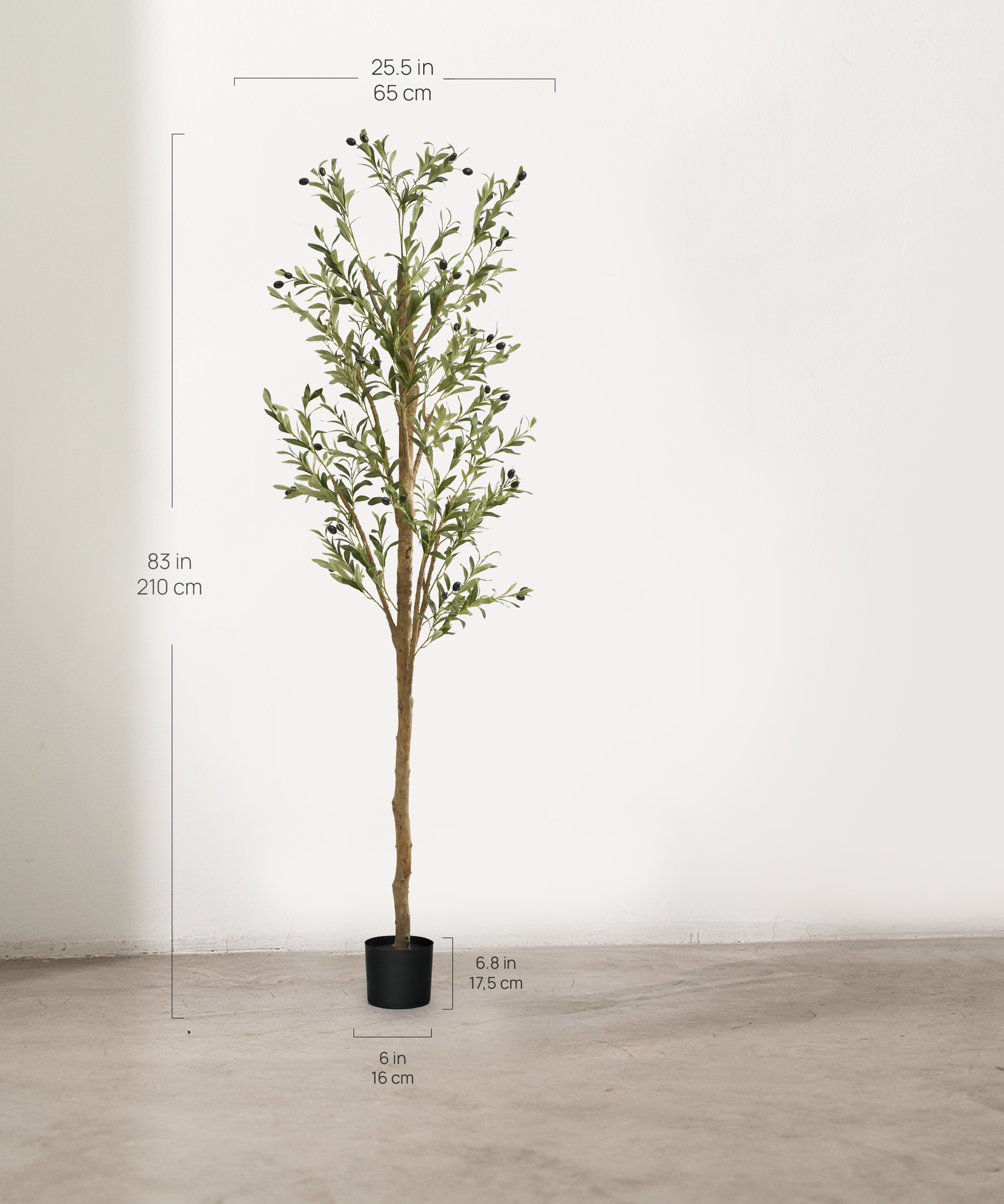 Maia Shop: No Duties for the US - Wholesale Artificial Plant - 6.9' Minimal Artificial Olive Tree 3