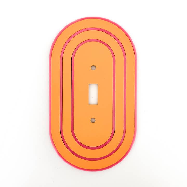 Cubierta de placa de interruptor de luz naranja mate y rosa brillante para venta al por mayor de Whimsy Makers