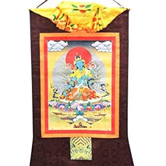 Mudra Crafts Thangka - Dipinto Thangka da appendere alla parete, dipinto tibetano Thangka fatto a mano, per meditazione, yoga, decorazione buddista per la vendita all'ingrosso da parte di Mandala Crafts