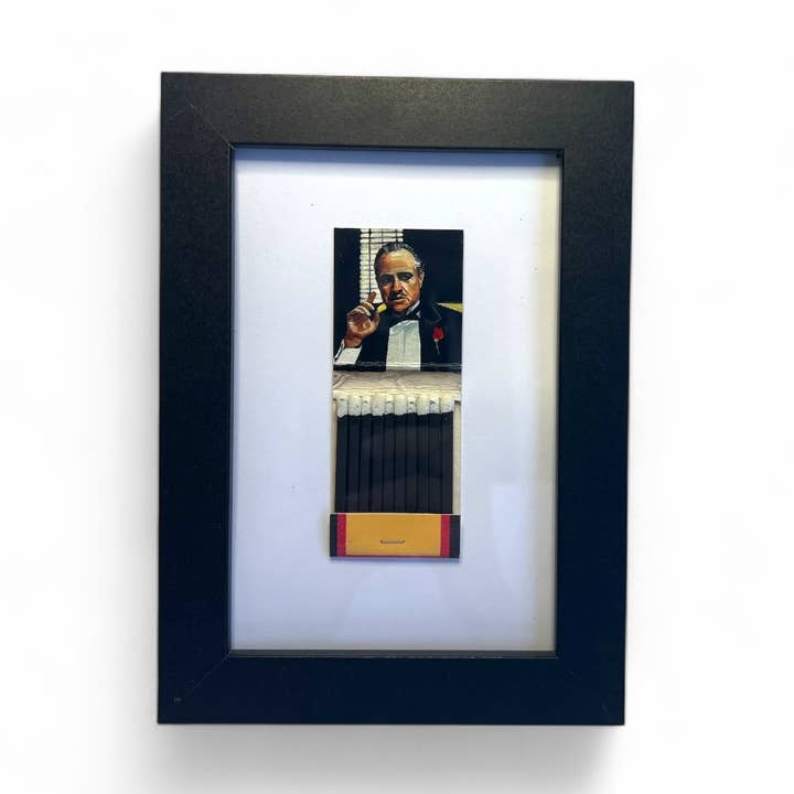 O Padrinho Caixa de Fósforos Feita à Mão emoldurada por atacado de King Margot