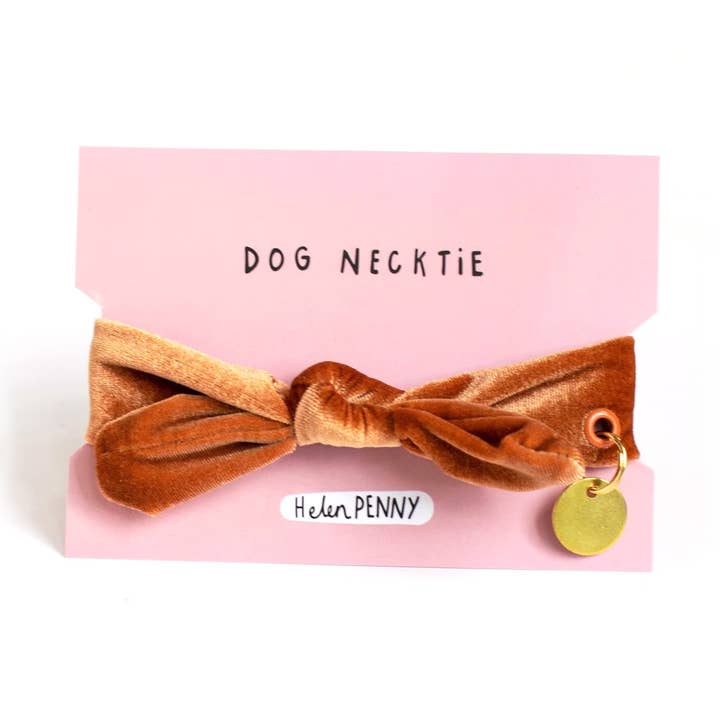 Burnt Orange Necktie For Dogs for wholesale by Helen Penny