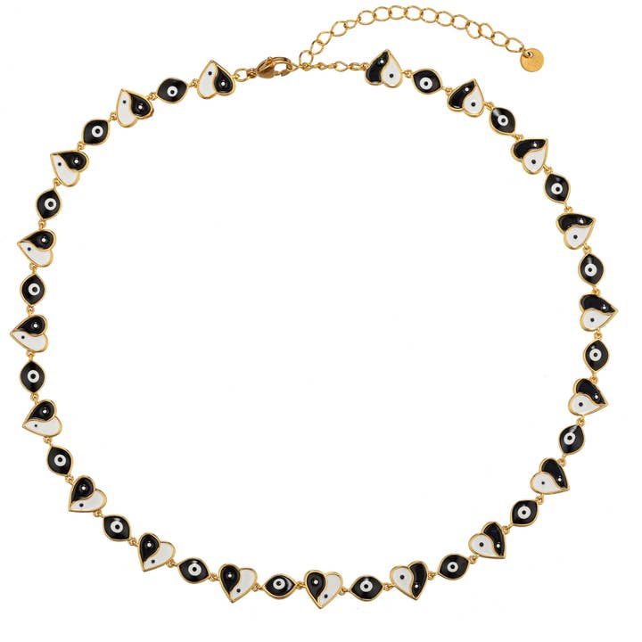 Eye Candy Los Angeles - Wholesale Pendant/Charm Necklace - Yin & Yang Enamel Necklace