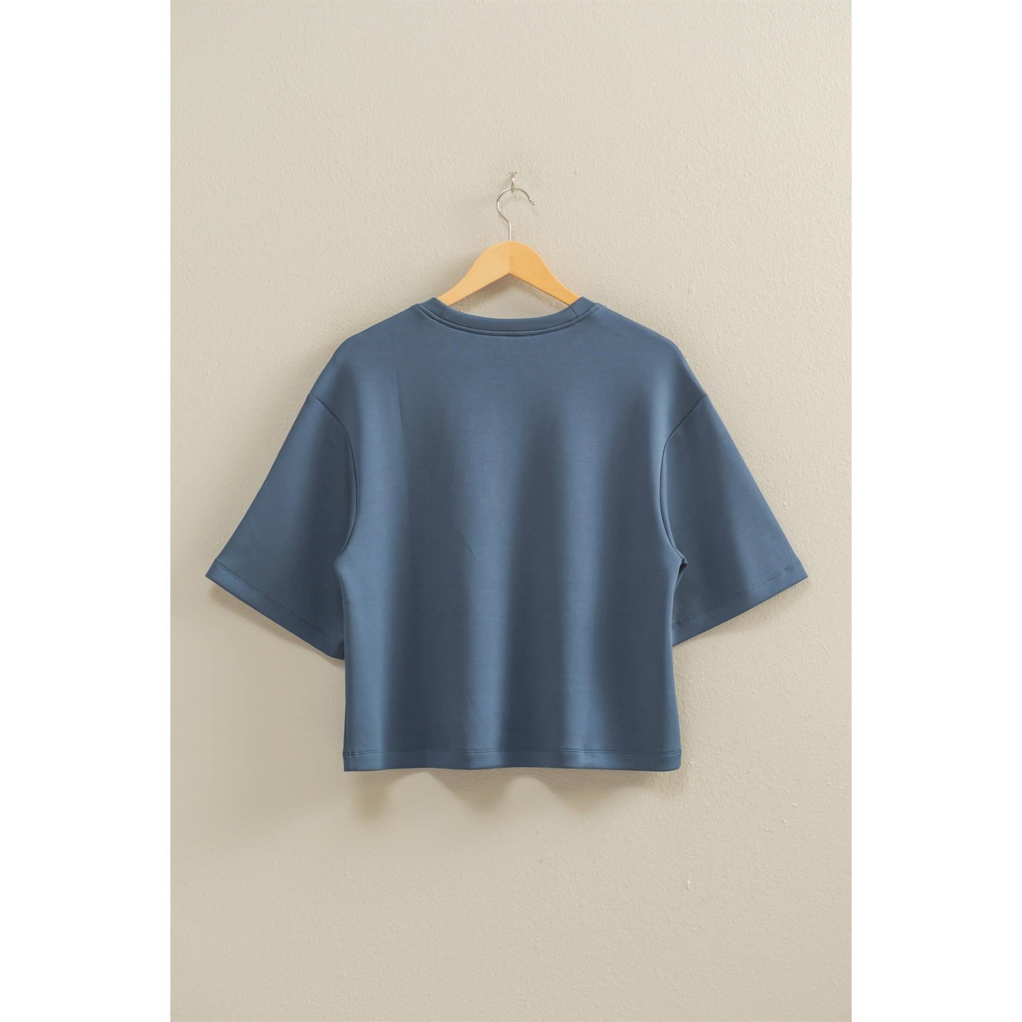 HYFVE - Wholesale Shirt - Women's - Double Knit Drop Shoulder Everyday Basic Top24