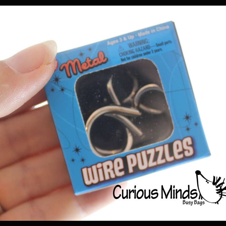 Curious Minds Toys - Wholesale Toy set – Kids - 1 Mini Metal Wire Brain Teaser Puzzles - Individually Wrappe2