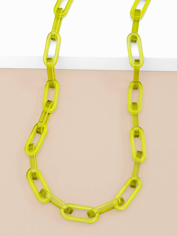 Kleurrijke Hars Kabelschakel Lange Ketting voor wholesale door ZENZII Jewelry