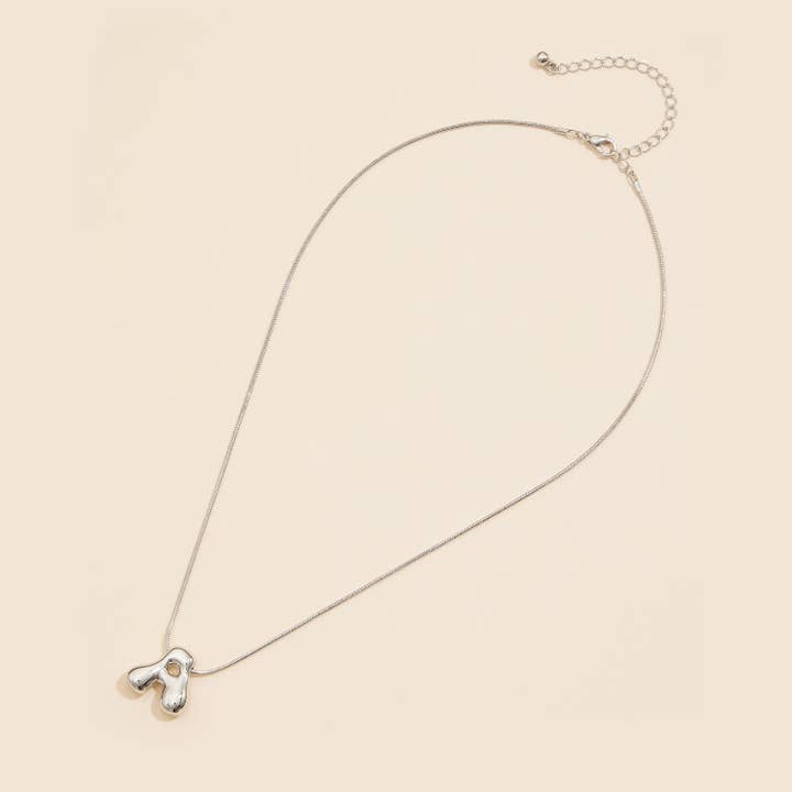 Frem - Wholesale Pendant/Charm Necklace - 16 Assorted Pack of Bubble Design Initial Short Necklaces28