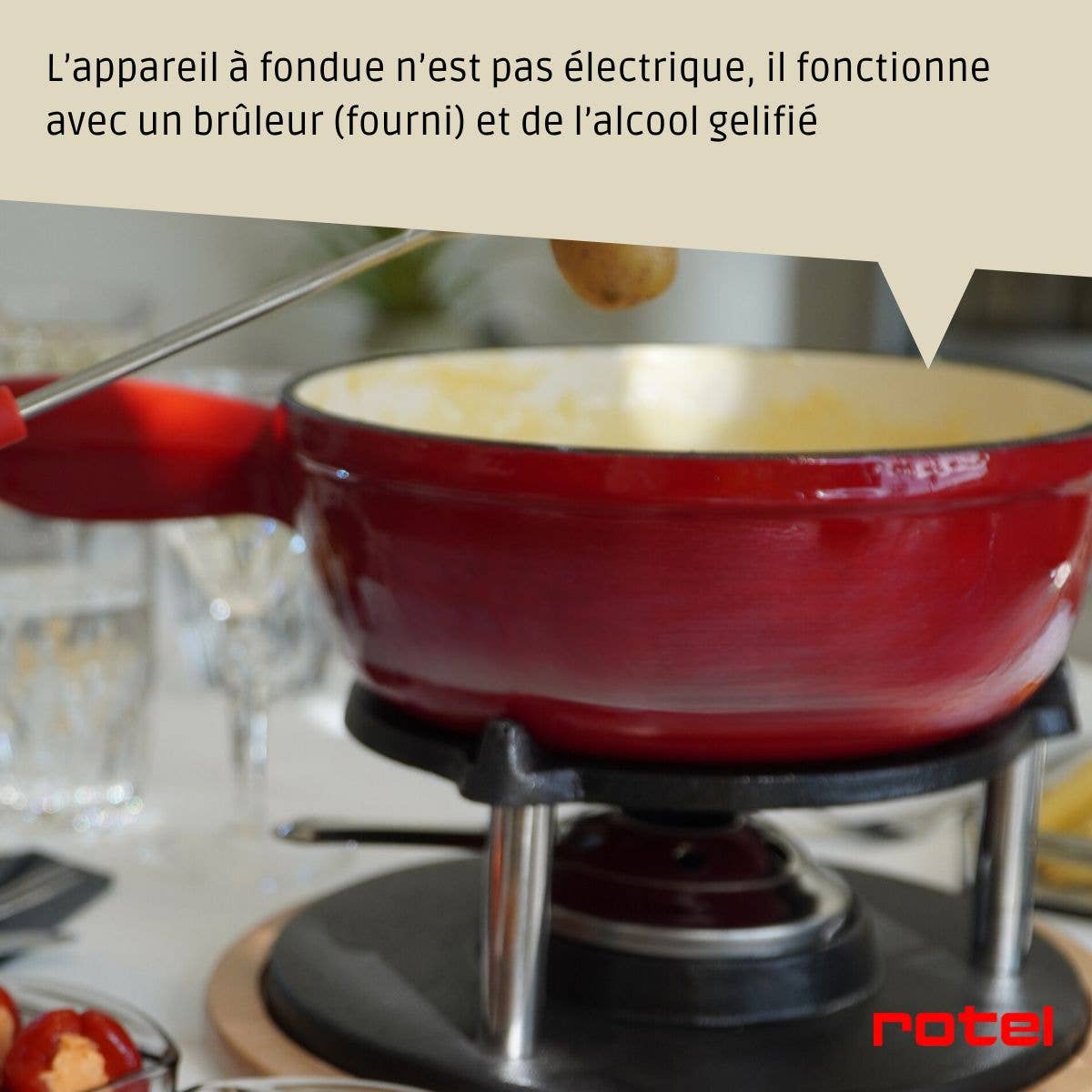Zenker - Wholesale Kitchen Appliance - Cheese fondue set for 6 people Rotel Swiss Tradition11