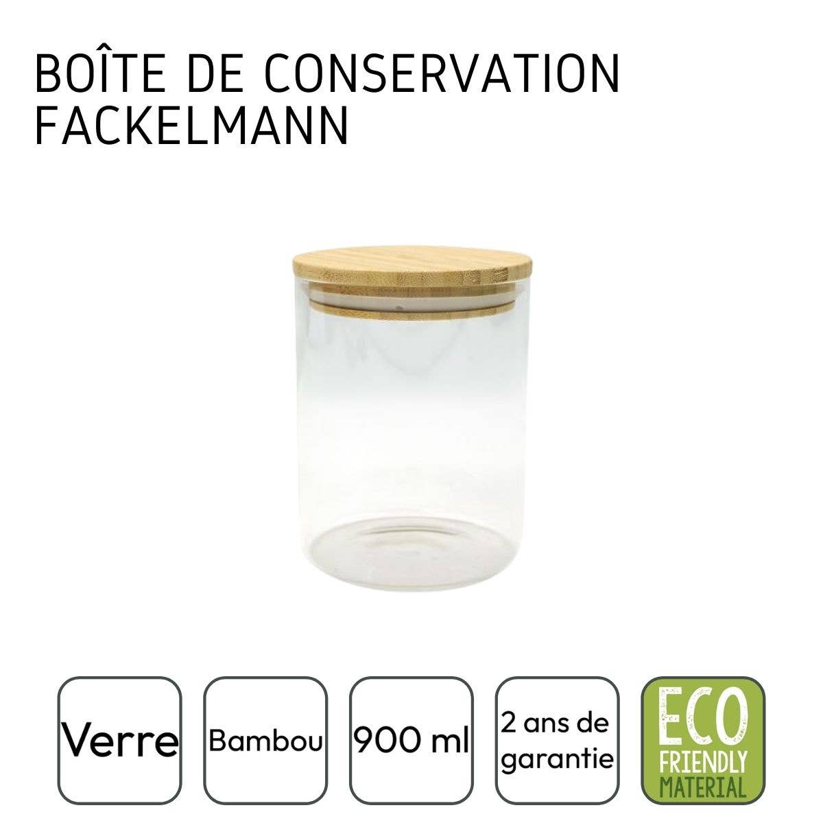 Fackelmann - Wholesale Food Storage Container - Fackelmann Eco Friendly Glass Storage Box 0.9L3