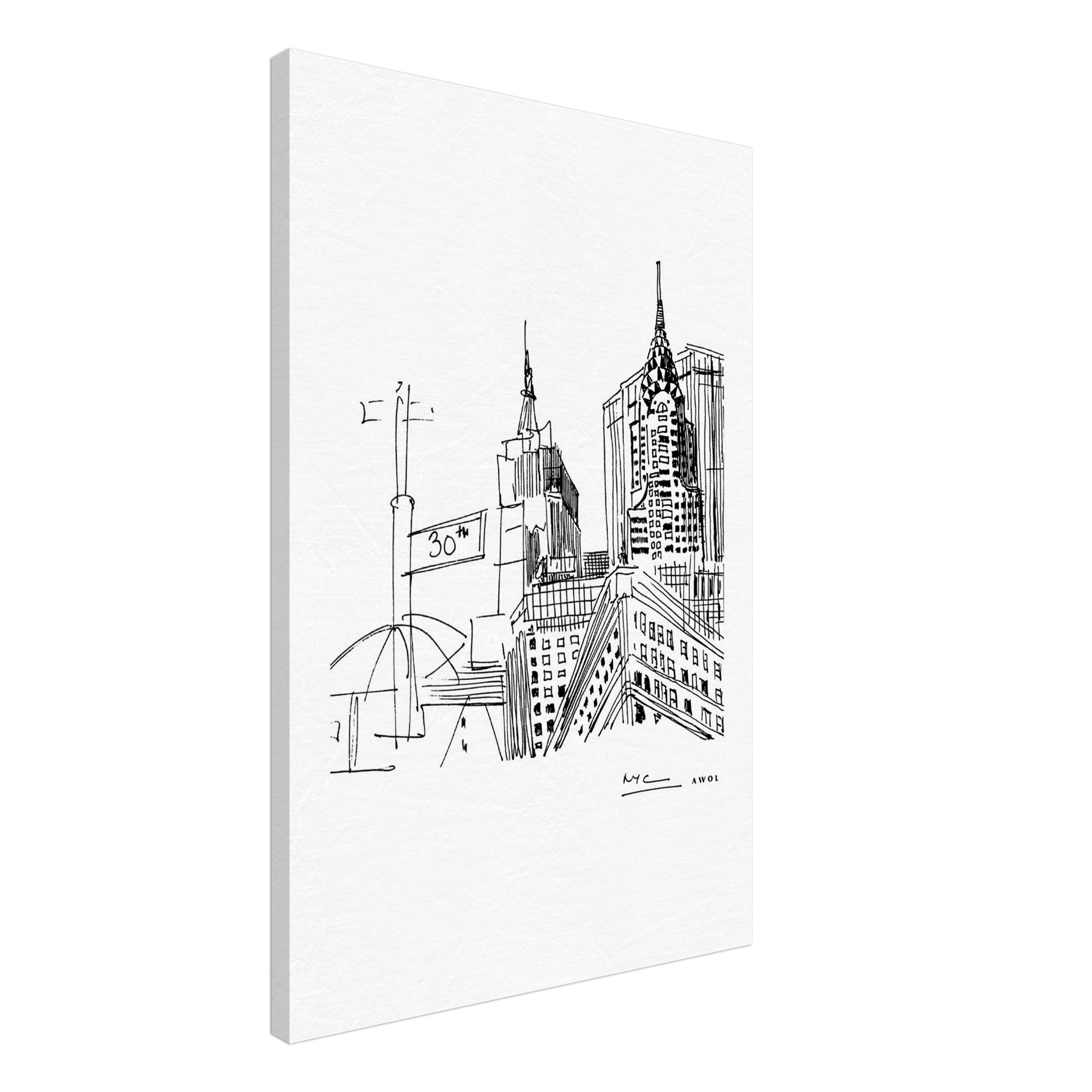 Creations Awol - Wholesale Art Print - New York City Art, Iconic Skyscrapers: Canvas Print16