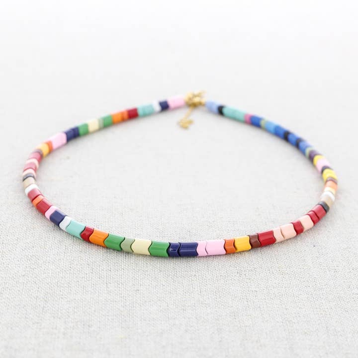 Steel Choker with Enamel Beads for wholesale by Sonata