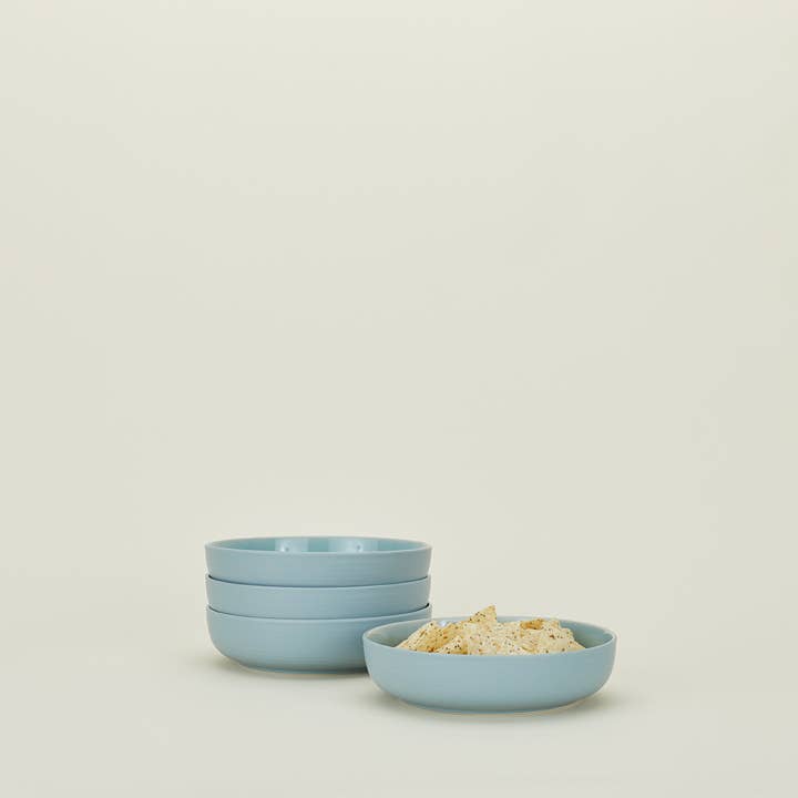 ESSENTIAL LOW BOWL - SET OF 4, SKY for wholesale by Hawkins New York