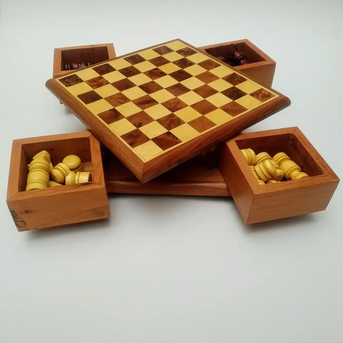 High crafty – wholesale Board game – Handmade Thuja Wood Chess and Backgammon Set5