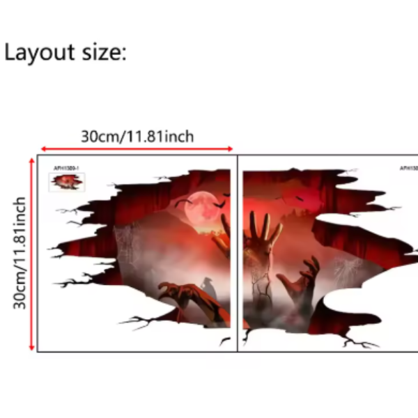 Buddha Ayurveda – wholesale Wall decal/stickers – Creative 3D Ghost Hand Wall Sticker Removable2