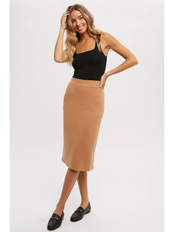 Bluivy - Wholesale Skirt - Women's - H LINE MIDI SWEATER SKIRT8