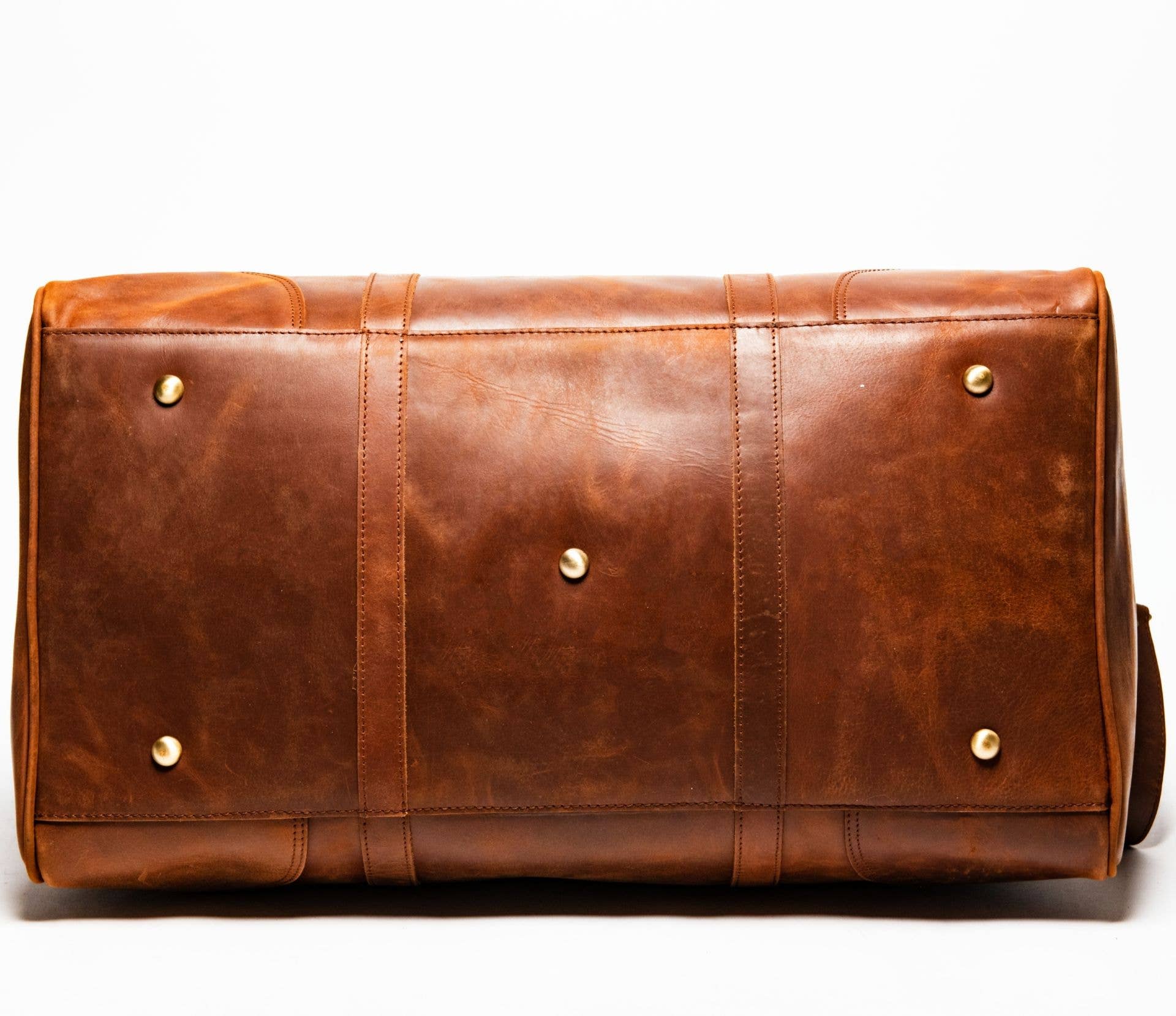 Hides - Wholesale Weekender Bag - Men's - Tourist Leather Duffle 23" - Saddle Brown5