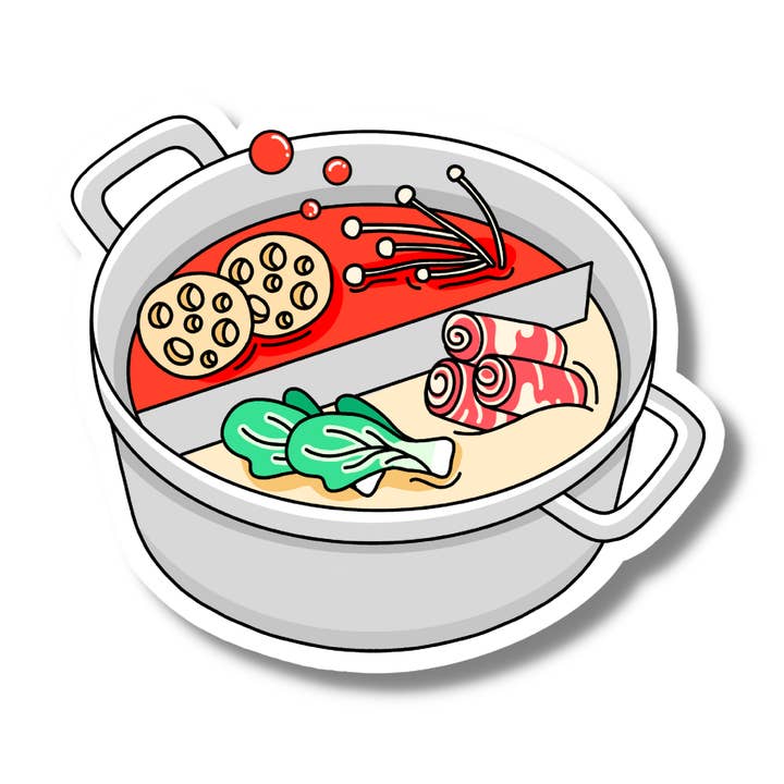 Autocollant Asiatique Hot Pot pour la vente par SimplyMKO