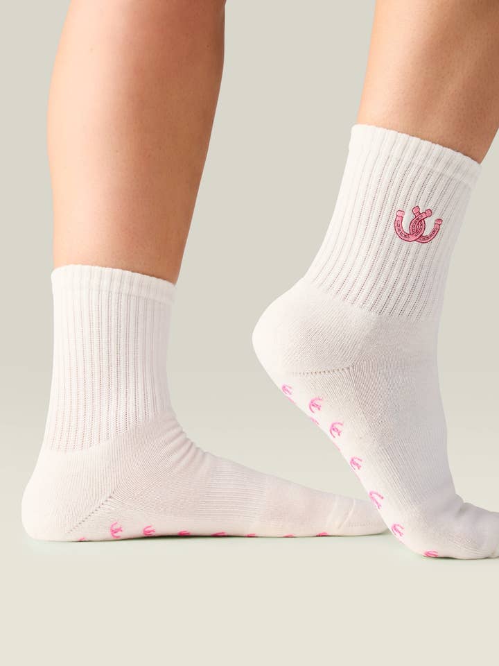 Calzini Antiscivolo per Equipaggio - Ferro di Cavallo Fortunato Avorio per la vendita all'ingrosso da parte di MoveActive