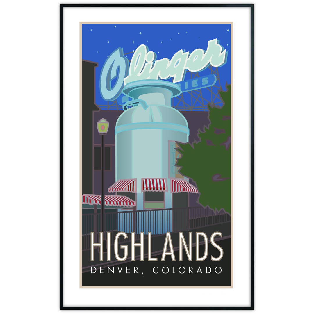 Travel Posters by M&W Design Co. - Wholesale Poster - Highlands Neighborhood, Denver, Colorado - Posters1