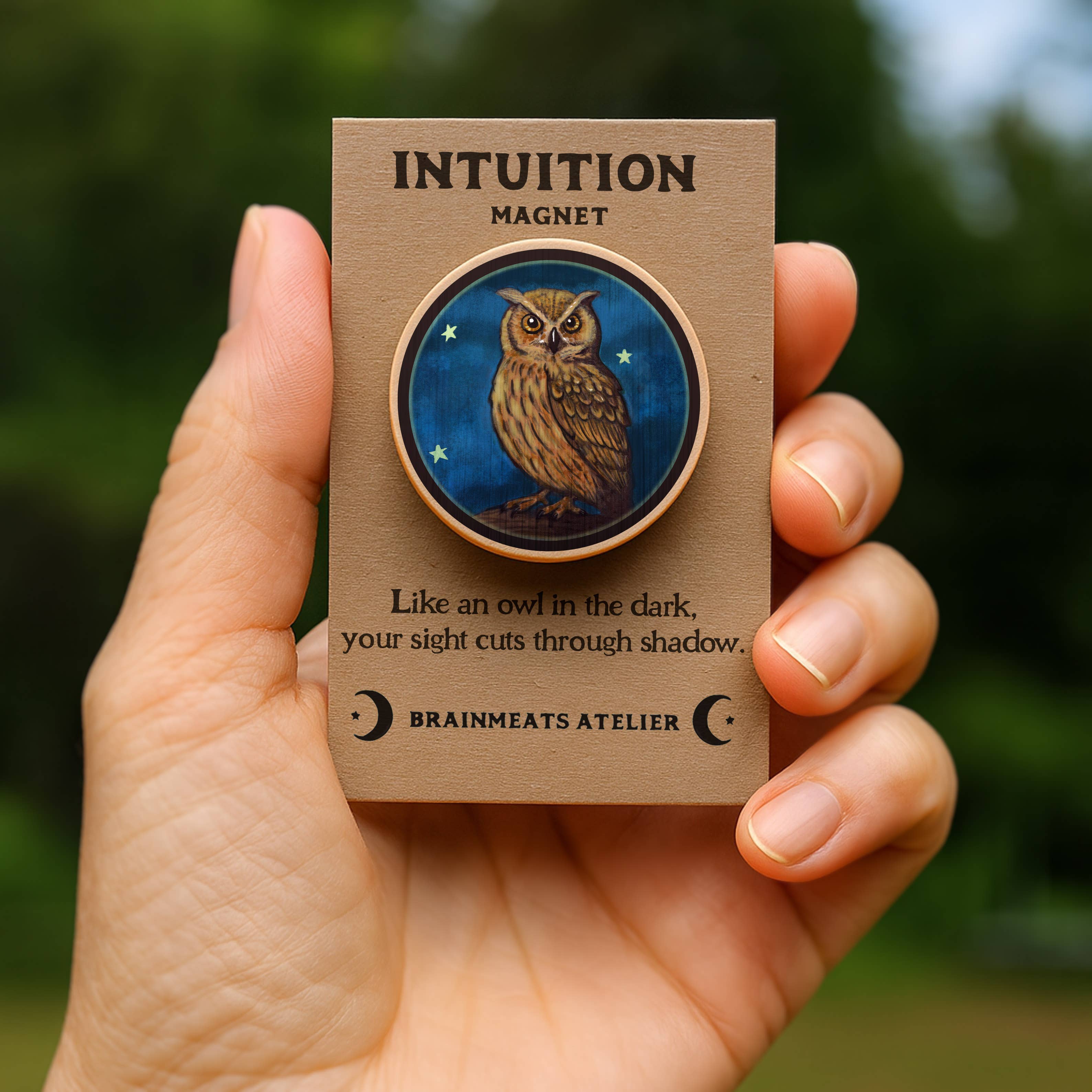 Brainmeats Atelier - Wholesale Magnet - Intuition Magnet – Owl Token for Vision & Clarity3