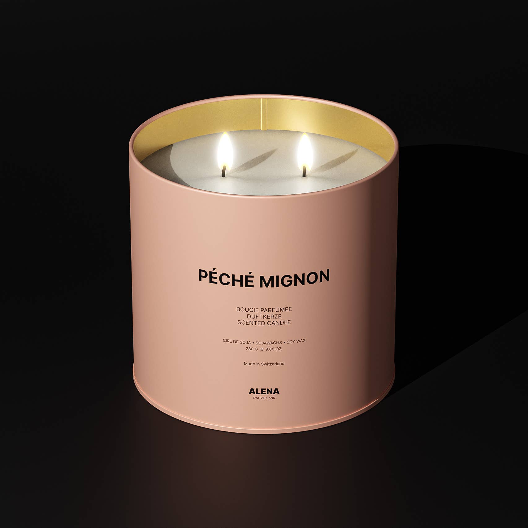ALENA SWITZERLAND - Vente Bougie en bocal - Bougie parfumée Péché Mignon – 280 g3