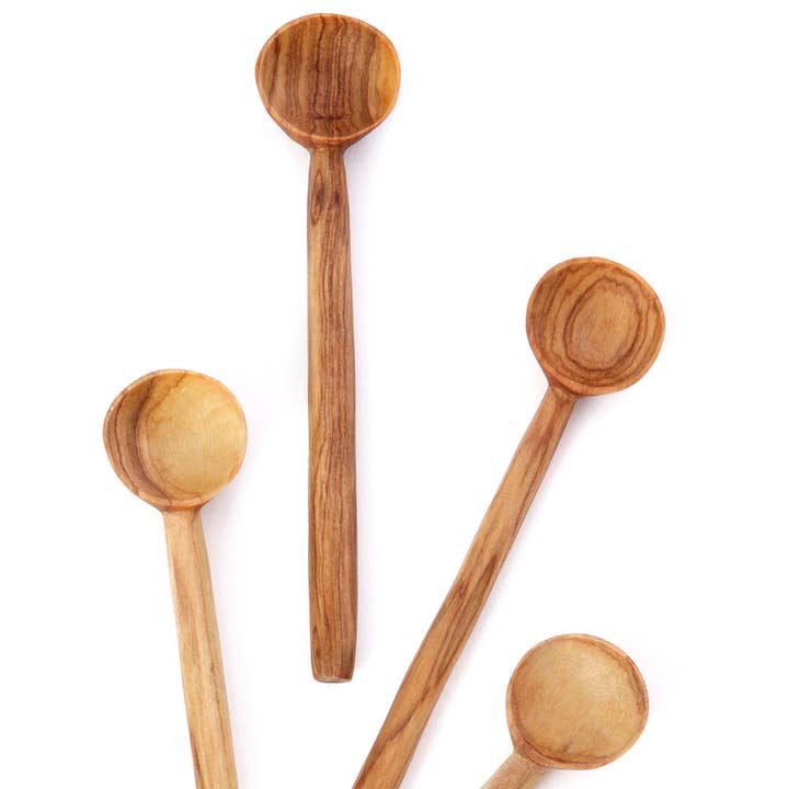 Swahili | AFRICAN MODERN - Wholesale Measuring Spoon - Set of 4 Wild Olive Wood Sugar Spoons0