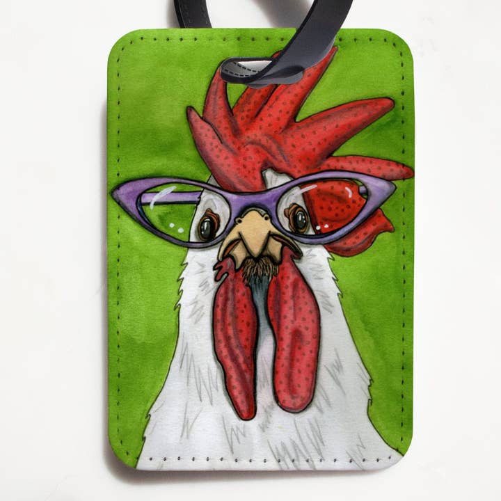 "Ms. Cluck" Luggage Tag for wholesale by PinkPolish Design