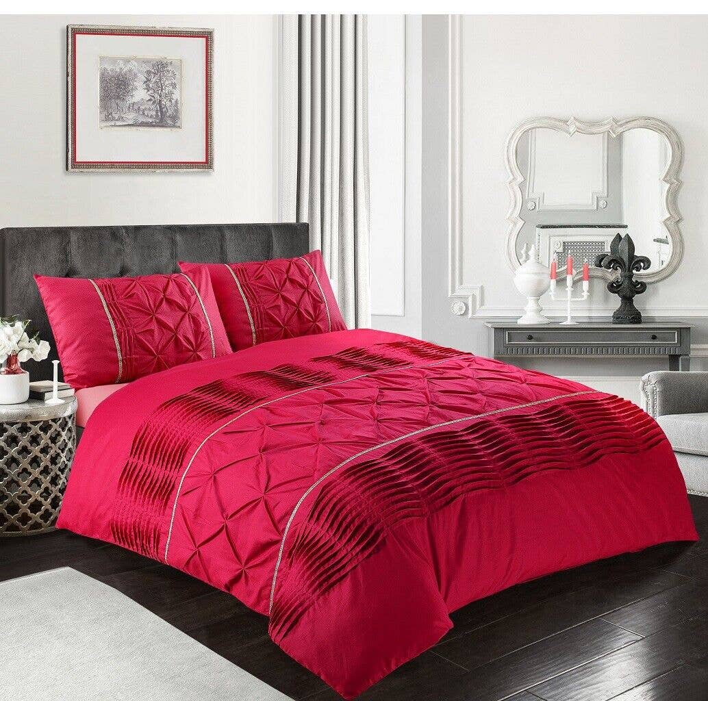 Pretty Little Bed - Wholesale Bedding Set - Luxury Duvet Cover Set Double Super King Size Bedding Quilt Bed Black Red White2