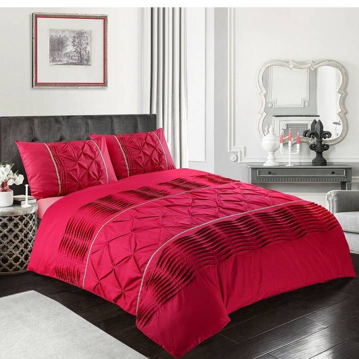 Pretty Little Bed - Wholesale Bedding Set - Luxury Duvet Cover Set Double Super King Size Bedding Quilt Bed Black Red White2