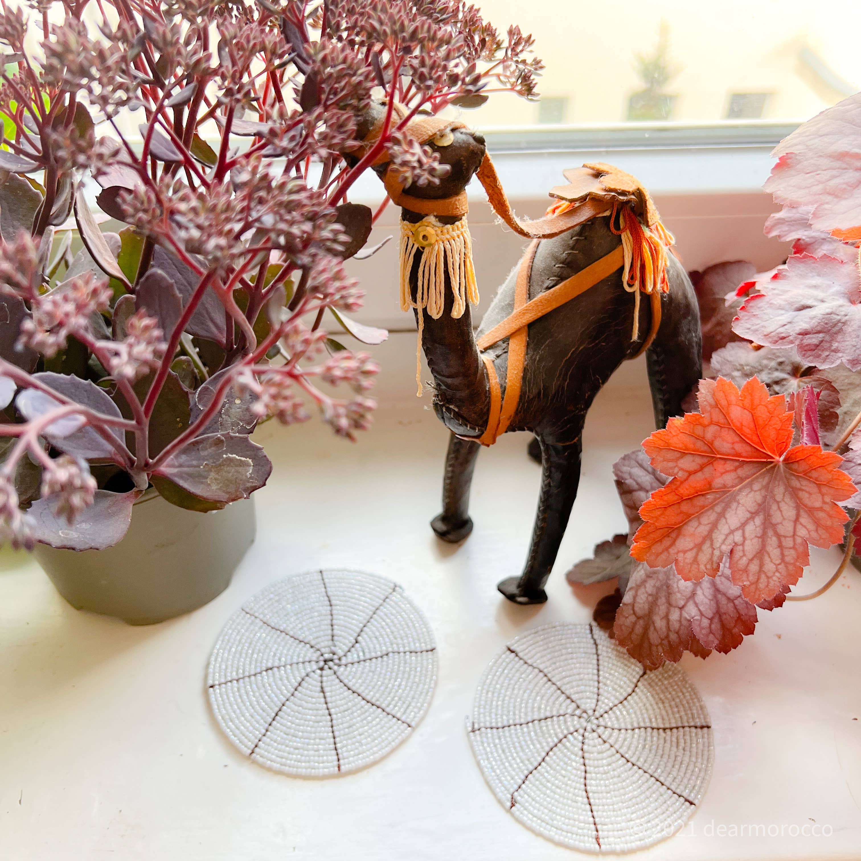 dear Morocco - Wholesale Coasters - Hand beaded coaster 10cm6