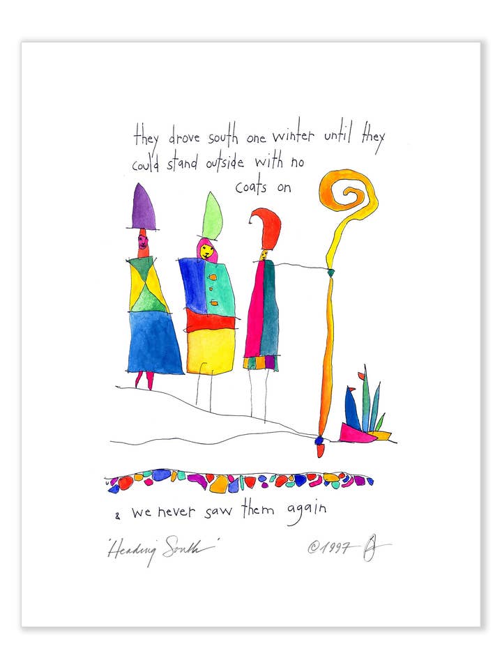 Heading South 11x14 Art Print for wholesale by StoryPeople