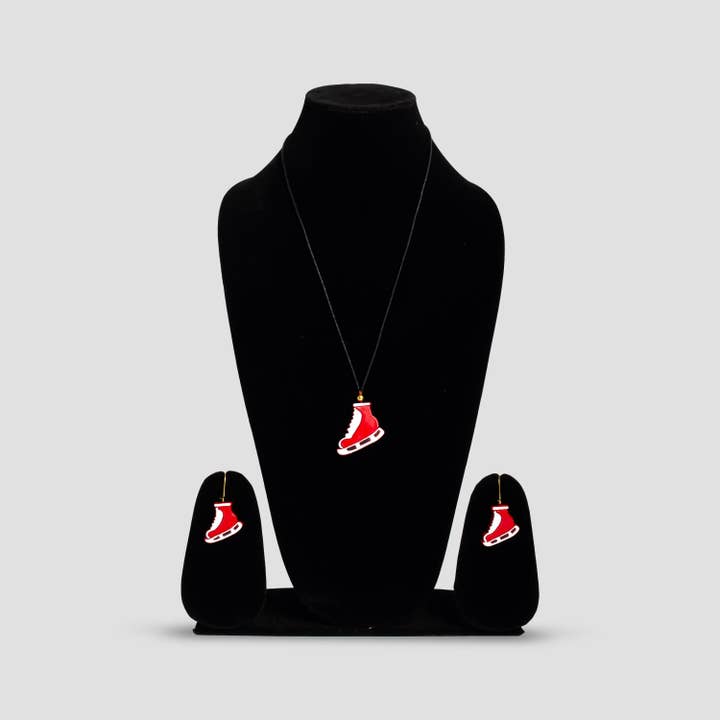 House of Kraft Jewelry & Accessories - Wholesale Jewelry Set - Red Skater Shoe Jewelry Set | Clay Jewelry | Christmas Set7