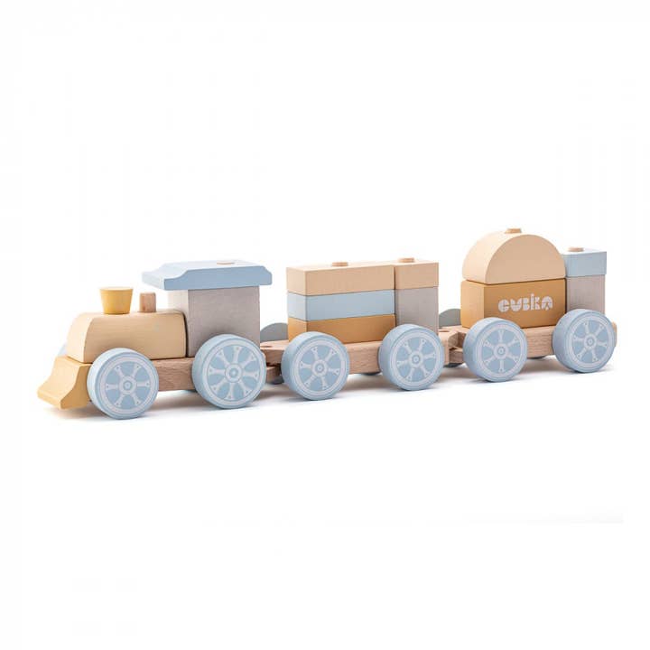 Wooden Eco Push Train For Toddlers LP-8, 15 Parts for wholesale by Wooden Toys