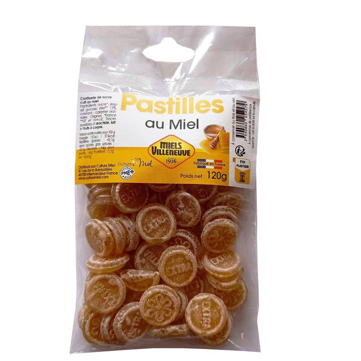 Honey Lozenges 120g for wholesale by MIELS VILLENEUVE