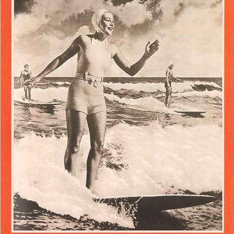 Art Print MF-737 Australia Surfing Poster for wholesale by Found Image Press