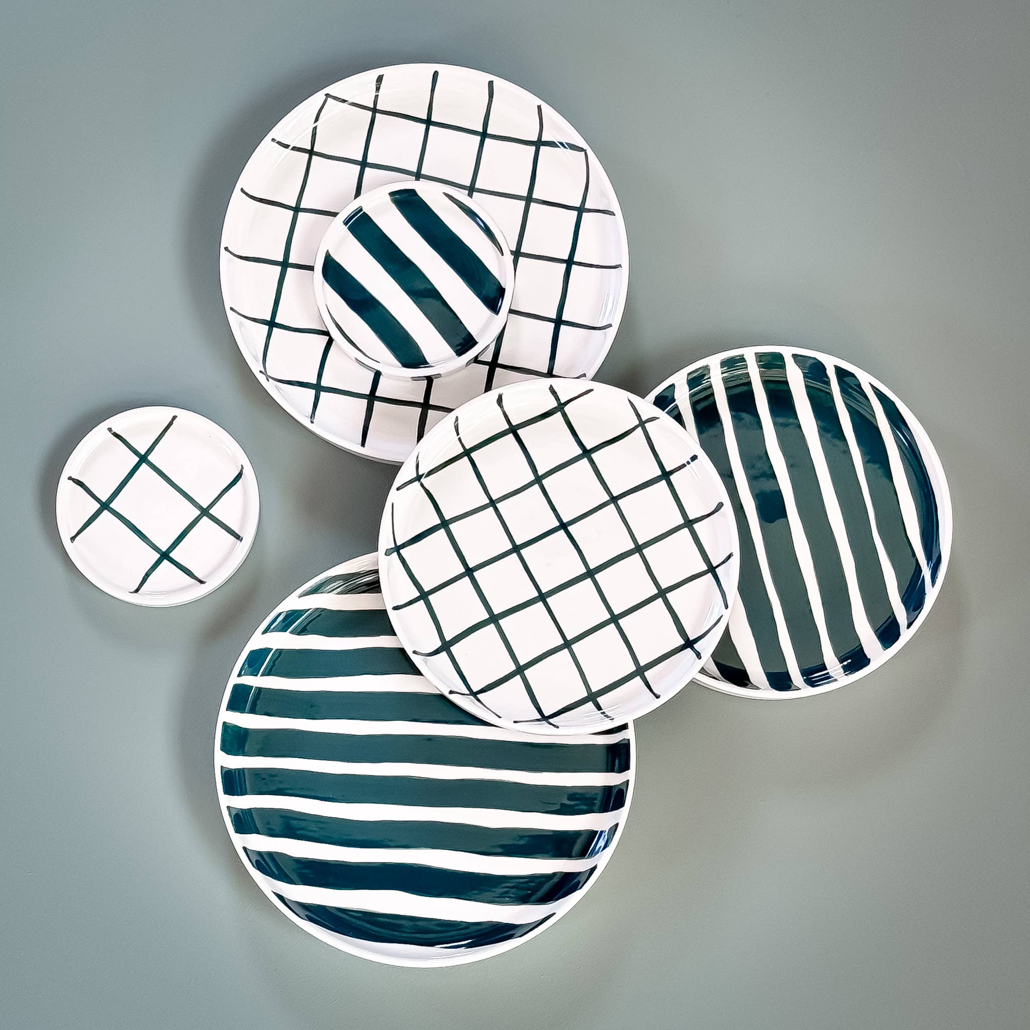 Magazin Minori - Wholesale Coffee/Tea Cup - Espresso Stripes - gentle green (Set of 2 - 4 pieces)4