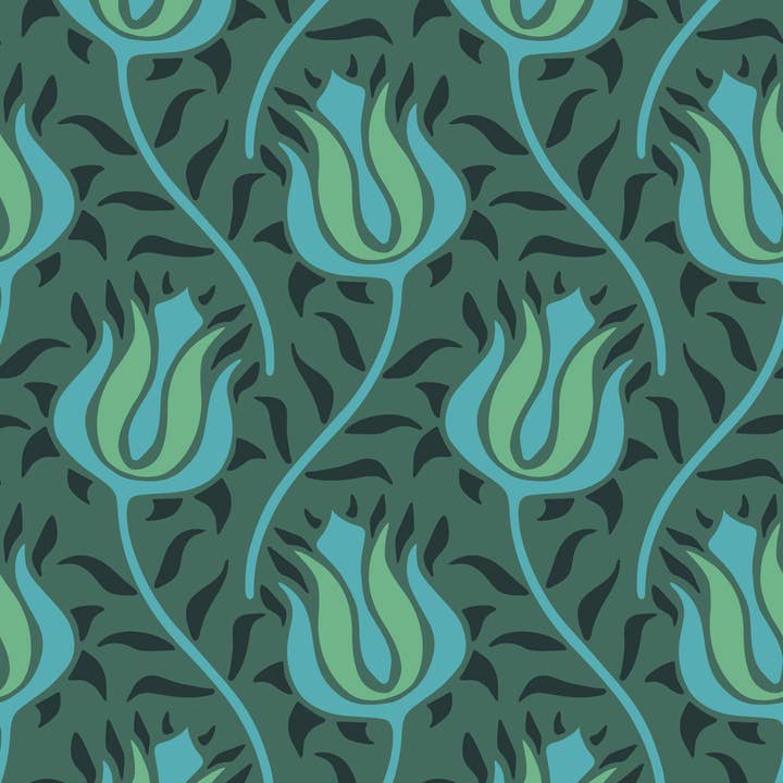 Brotación - Papel pintado esmeralda para venta al por mayor de Detroit Wallpaper Co.